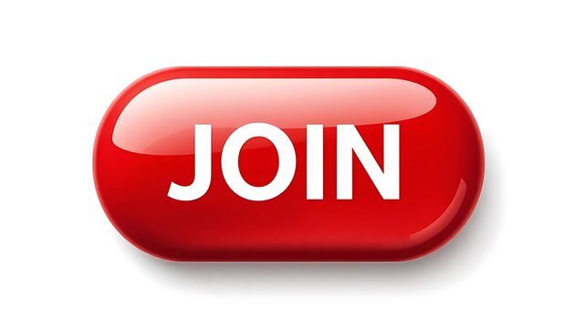 Join Button Red Glossy Sign Up.