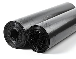Rolled plastic trash bags