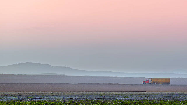 Morning mist on a foggy morning