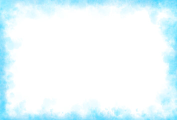 Light blue smoke border frame with transparent background perfect for fantasy, sci fi, magical or ethereal themed digital visuals