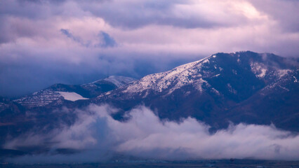 Clearing Storm Over Mountain Range