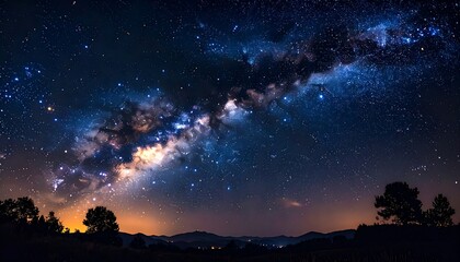 Fototapeta premium Magnificent view of the Milky Way stretching across the night sky