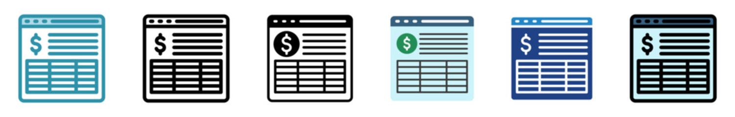 Report Sheet Mini Illustration Icon Relate To Capital Market, Market Research. Use For Modern Concept, Ui, Ux Web And App Development.