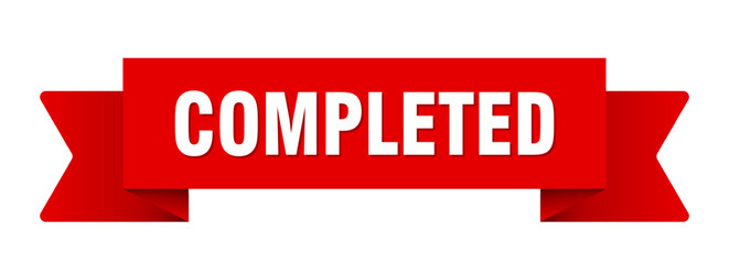 completed ribbon isolated on transparent background. completed ribbon