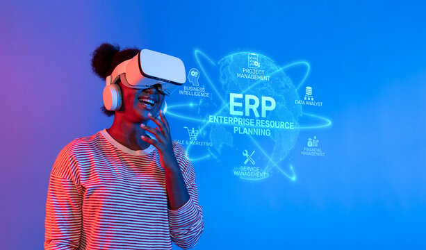 A business analyst uses virtual reality technology for project management and data analysis. The vibrant scene captures the essence of modern business intelligence applications. XDMCP