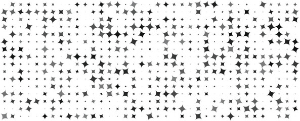Abstract geometric pattern .A seamless black vector pattern with small diamonds, star shapes, and rhombuses. Abstract geometric texture in Black and white. A simple, broadly repeating background. 