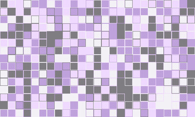 Abstract pastel mosaic tile pattern.  Soft purple, gray, and white squares create a calming, modern design perfect for website backgrounds, presentations, or textile prints.