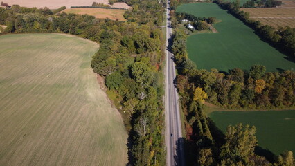 Aerial View of Ecological Wetland Habitat in Long Point Ontario, Canada