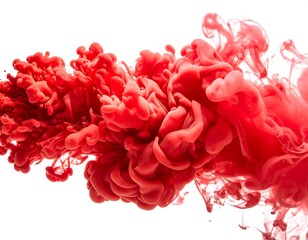 Red ink swirling in water