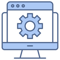 Digital Platform Blue Icon