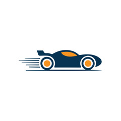 A sleek modern sports car design with speed lines illustration