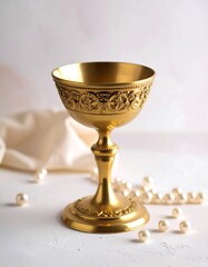 Golden decorative goblet