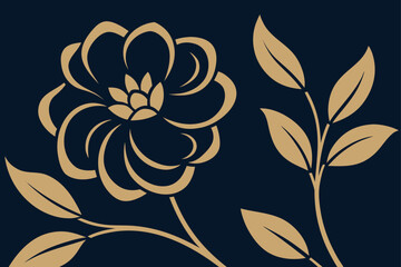 Seamless vector floral pattern illustration with blooming flowers, leaves, and vintage ornament design