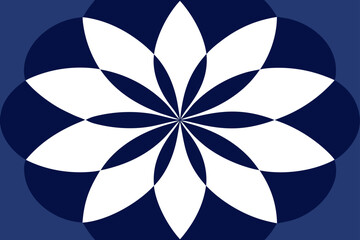Abstract blue flower vector illustration with a colorful floral pattern and leaf decoration for a spring or summer design