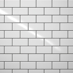 Naklejka premium White brick wall background texture seamless.