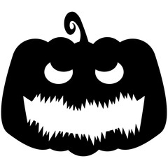 halloween ornaments pumpkin scary face illustration vector 