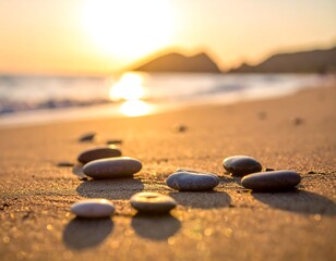 Peaceful beach sunset