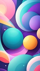 Abstract vibrant colorful circles