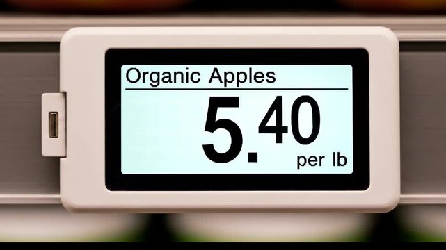 Electronic Shelf Label Tag Price Change