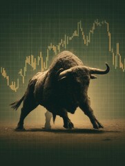 Bull Market Surge: Financial Growth and Investor Confidence Imagery