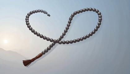 Dark beads forming a heart shape