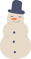 Smiling Snowman with Hat