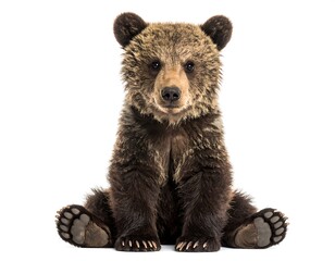 Fototapeta premium Cute bear cub sitting