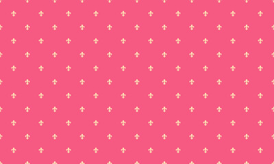 Elegant pink background with a repeating pattern of delicate fleurdelis.  Perfect for feminine designs, websites, packaging, or textiles.