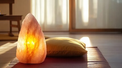 Relaxing Himalayan salt lamp