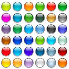 Colorful glossy buttons
