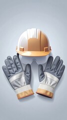 Safety gear, hard hat, gloves
