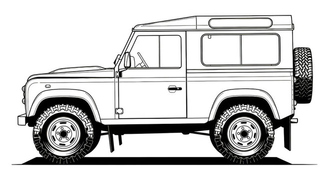 Offroad vehicle emerges from the shadows