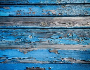 a close up of weathered wood with peeling blue paint creating a textured and aged surface appearance