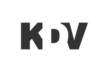 KDV logo design. Initial letter K D V bold font style for tech startups, consulting, corporate branding. Creative company name, headlines typography identity, trendy logotype.