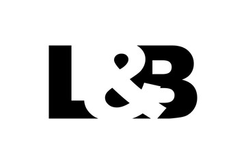 LB logo design in bold style. Black white identity symbol. Modern typography emblem. Corporate branding icon.