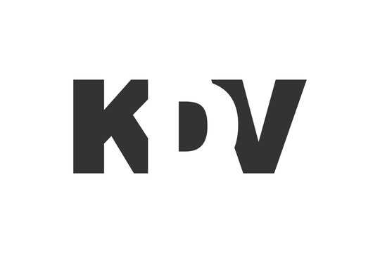 KDV logo design. Initial letter K D V bold font style for tech startups, consulting, corporate branding. Creative company name, headlines typography identity, trendy logotype.