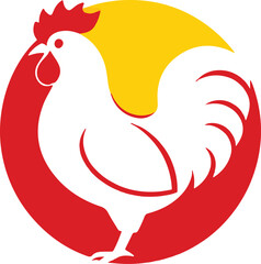 Lion roaring on a rock, black and white illustration.