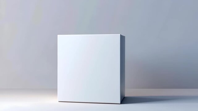 Geometric Simplicity: An immaculate square box, perfectly positioned in a clean and minimalistic setting, symbolizing potential and the elegance of understated design.