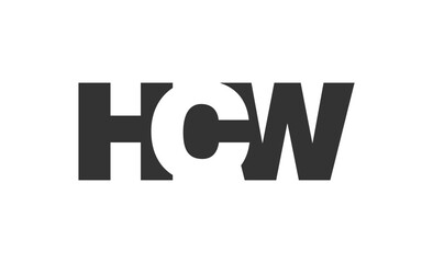 HCW logo design. Initial letter H C W bold font style for tech startups, consulting, corporate branding. Creative company name, headlines typography identity, trendy logotype.