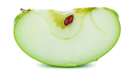 Close Up Green Apple Slice.