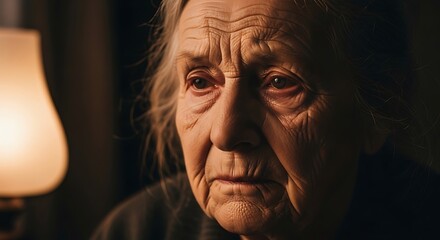 Elderly Woman Contemplation.