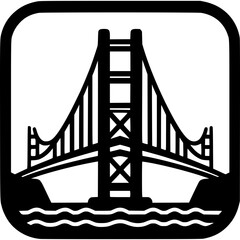 Golden Gate Bridge Icon Vector