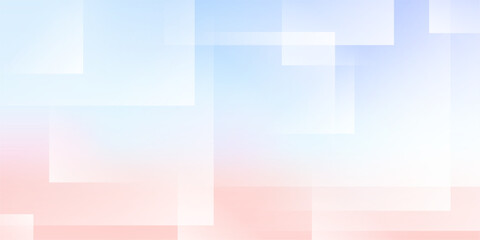 Pastel pink and blue blur backdrop with transparent shapes square. Light gradient vector banner. Background abstract purple sky. Soft blurred light bg. Pastel gradation water cover design