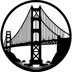 Golden Gate Bridge Vector Icon
