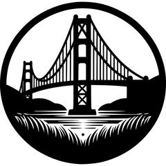 Golden Gate Bridge Vector Icon