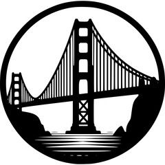 Golden Gate Bridge Vector Icon