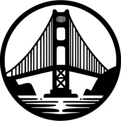 Golden Gate Bridge Vector Icon