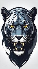 Powerful panther head