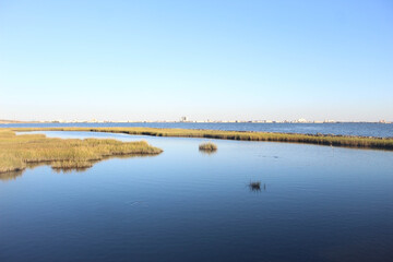 blue lake in the summer