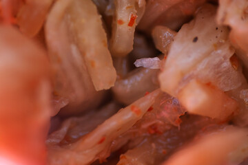 Kimchi expired more than seven month in the fridge and the appearance become dull